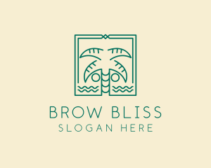 Minimalist Palm Tree  logo design