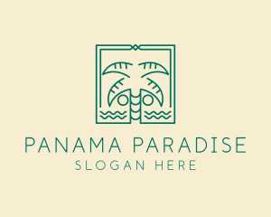 Minimalist Palm Tree  logo design