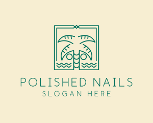 Minimalist Palm Tree  logo design