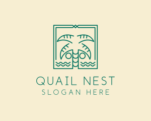 Minimalist Palm Tree  logo design