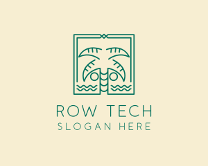 Minimalist Palm Tree  logo design