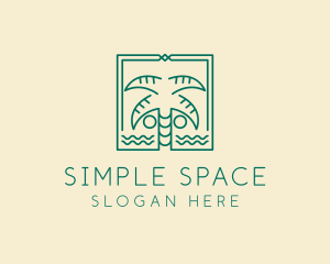 Minimalist - Minimalist Palm Tree logo design