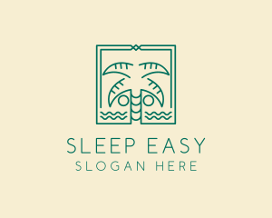 Minimalist Palm Tree  logo design