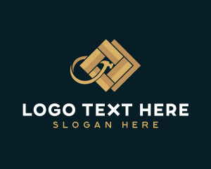 Linoleum - Hammer Floor Repair logo design