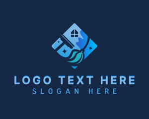 Cleaning Spray - House Sanitation Cleaning logo design