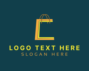 Shopaholic - Shopping Bag Letter C logo design