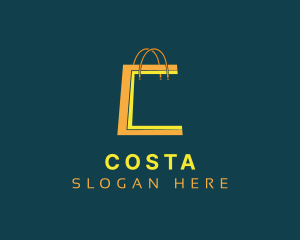 Shopping Bag Letter C logo design