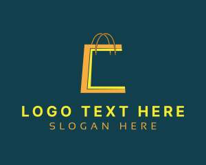 B2b - Shopping Bag Letter C logo design