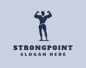 Bodybuilding - Weightlifter Muscle Flex logo design