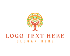 Ecology - Cacao Tree Leaves logo design