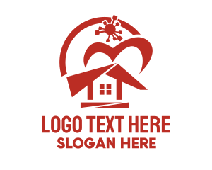 Isolation - Red Quarantine House logo design