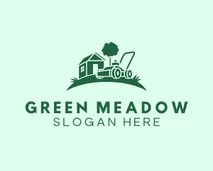 Pasture - House Backyard Lawn Mower logo design