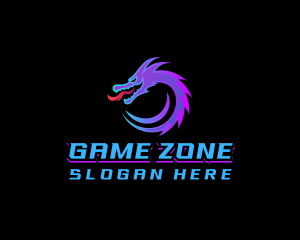 Cyber Gaming Dragon logo design