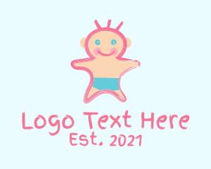 Scribble - Cute Baby Scribble logo design