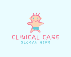 Cute Baby Scribble  logo design