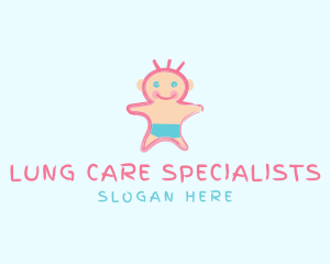 Cute Baby Scribble  logo design