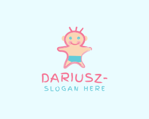 Clothing Shop - Cute Baby Scribble logo design