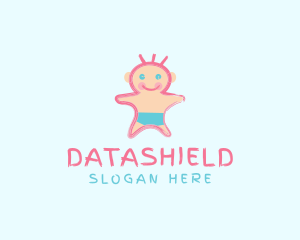 Children Store - Cute Baby Scribble logo design
