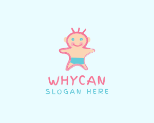 Pediatrician - Cute Baby Scribble logo design