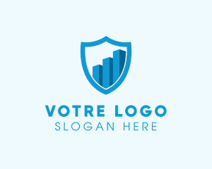 Statistic - Financial Protection Shield logo design