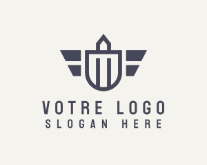 Structure - House Path Badge Letter M logo design