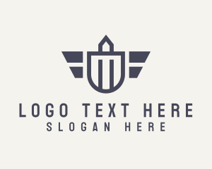 Sleek - House Path Badge Letter M logo design