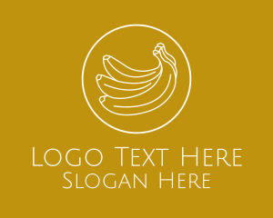 Minimalism - Tropical Banana Fruit logo design