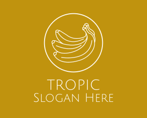 Tropical Banana Fruit  logo design