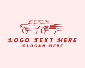 Automobile - Fast Pickup Truck Vehicle logo design