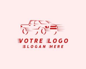 Transport - Fast Pickup Truck Vehicle logo design