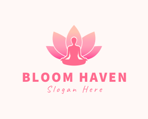 Human Lotus Silhouette logo design