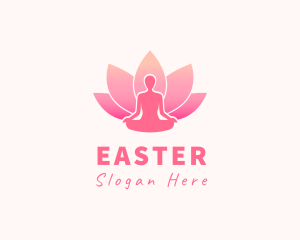Healing - Human Lotus Silhouette logo design