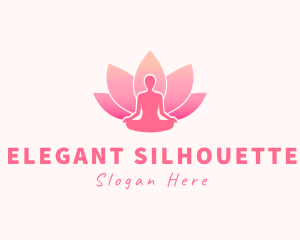 Human Lotus Silhouette logo design