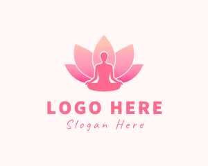 Lotus - Human Lotus Silhouette logo design