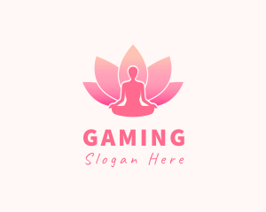 Spiritual - Human Lotus Silhouette logo design