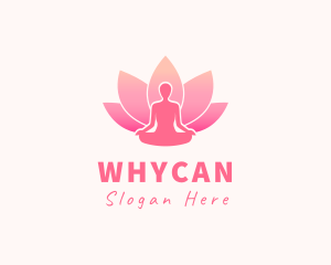 Health - Human Lotus Silhouette logo design