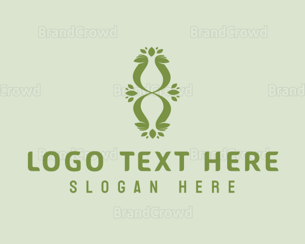 Green Organic Letter X Logo