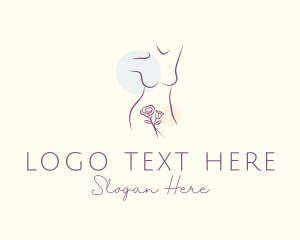 Woman - Feminine Floral Body logo design