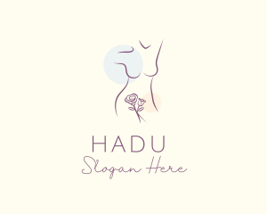 Human - Feminine Floral Body logo design