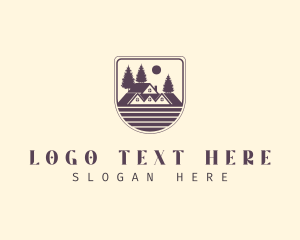 Lodge - House Roofing Real Estate logo design