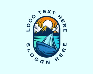 Ferry - Traveler Sailboat Cruise logo design