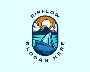 Traveler Sailboat Cruise logo design