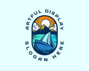 Traveler Sailboat Cruise logo design