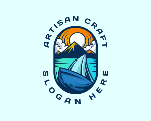 Traveler Sailboat Cruise logo design