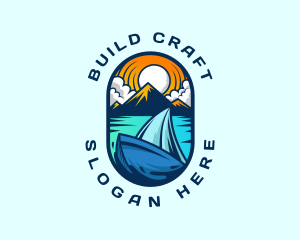 Traveler Sailboat Cruise logo design