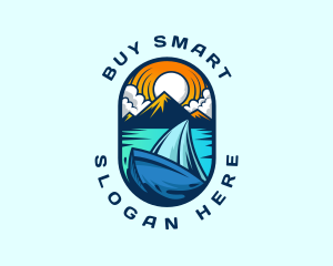 Traveler Sailboat Cruise logo design