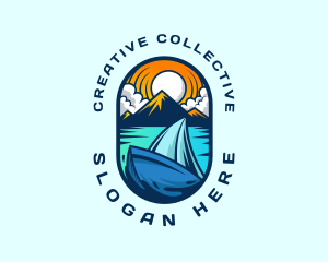 Traveler Sailboat Cruise logo design