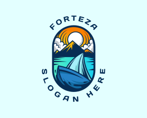 Traveler Sailboat Cruise logo design