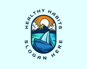 Traveler Sailboat Cruise logo design