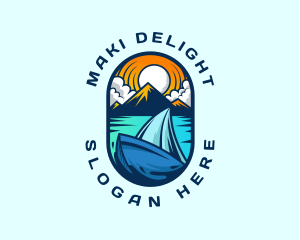 Traveler Sailboat Cruise logo design